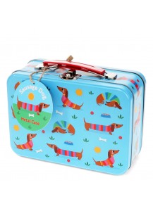 Rex London Sausage Dog Metal Case